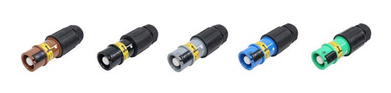 PHLTD 欧洲标准 150-400A 380V 单芯犀牛公插头，适用于舞台灯光 – 棕色、黑色、灰色、蓝色、绿色