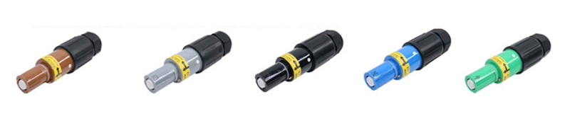 PHLTD 欧洲标准 150–400A 380V 单芯 Rhino 母头连接器 – 棕色、灰色、黑色、蓝色、绿色