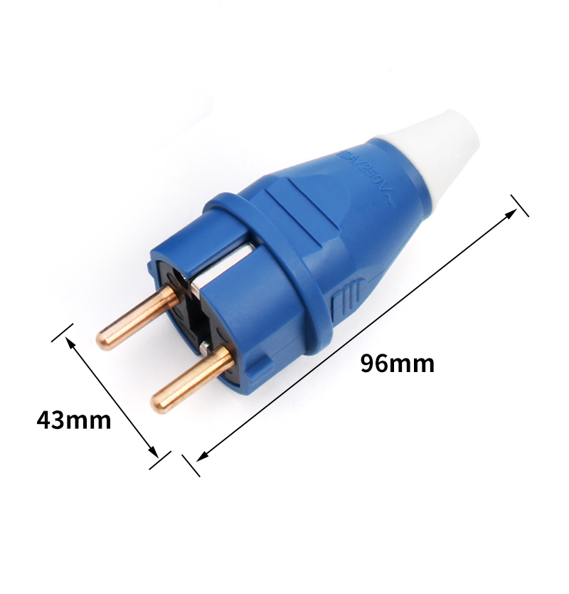 PHLTD IP54 欧洲标准室外防水插头外部尺寸图