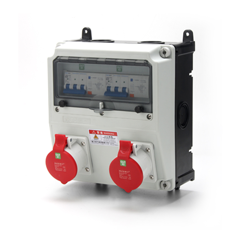 3PHLTD splicing distribution box industrial socket 5P 32A-5P 16A with leakage protection box size 350X270X165mm