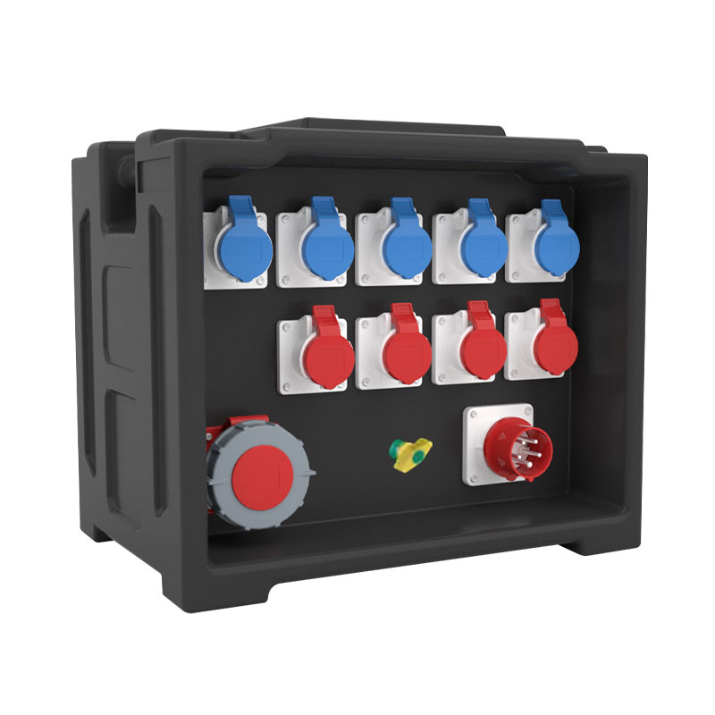 9PHLTD stage lighting distribution box portable stage distribution box stage DJ equipment LED lighting 9 industrial sockets, one 63A, one five core industrial plug