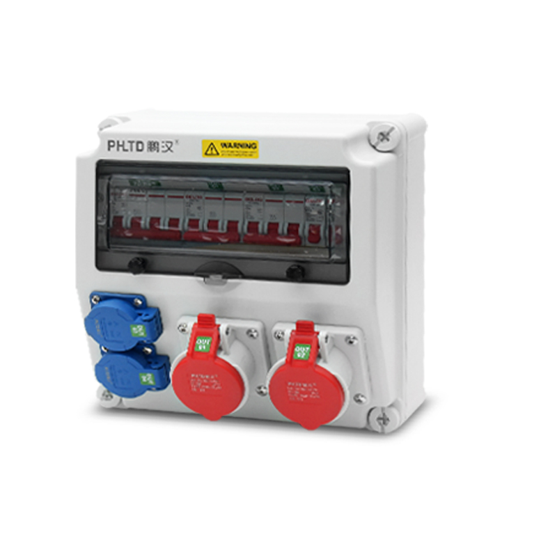 1PHLTD IP44 waterproof wall mounted power maintenance box 5P 16A and 5P 10A national standard industrial socket with air switch size 280x280x155mm