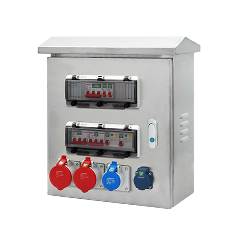 2PHLTD industrial socket box 304 stainless steel maintenance power box with two outputs and three switch protection sizes 500X400X180mm