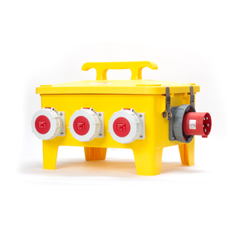 5PHLTD手持式工业箱5P63A暗装插头5P32A工业插座和3P16A带主断路器和分闸漏电