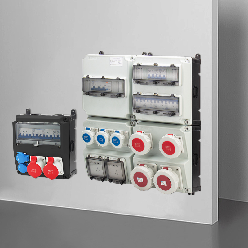 Durable and sturdy wall mounted distribution box, suitable for industrial and outdoor environments, with waterproof and dustproof functions