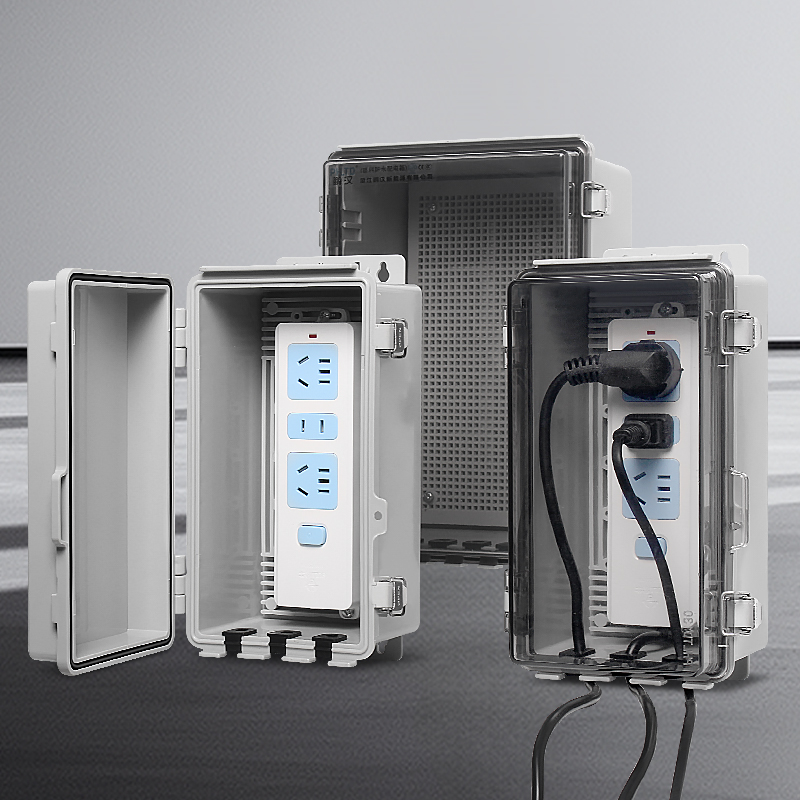 PHLTD wall-mounted waterproof power strip box with industrial-grade sockets